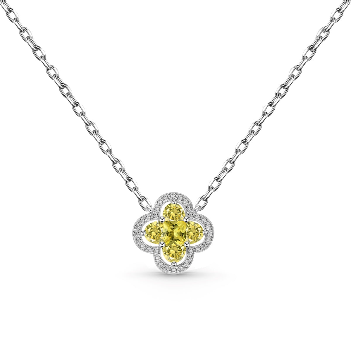 [Sparkling Aurora]Spliced Lucky Four-Leaf Clover Versatile Necklace