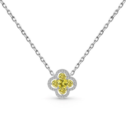 [Sparkling Aurora]Spliced Lucky Four-Leaf Clover Versatile Necklace