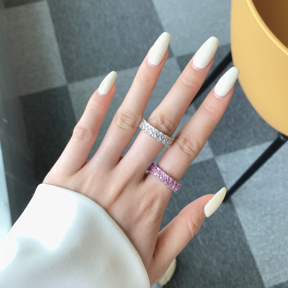 [Sparkling Aurora]Sparkling Full Heart Ring